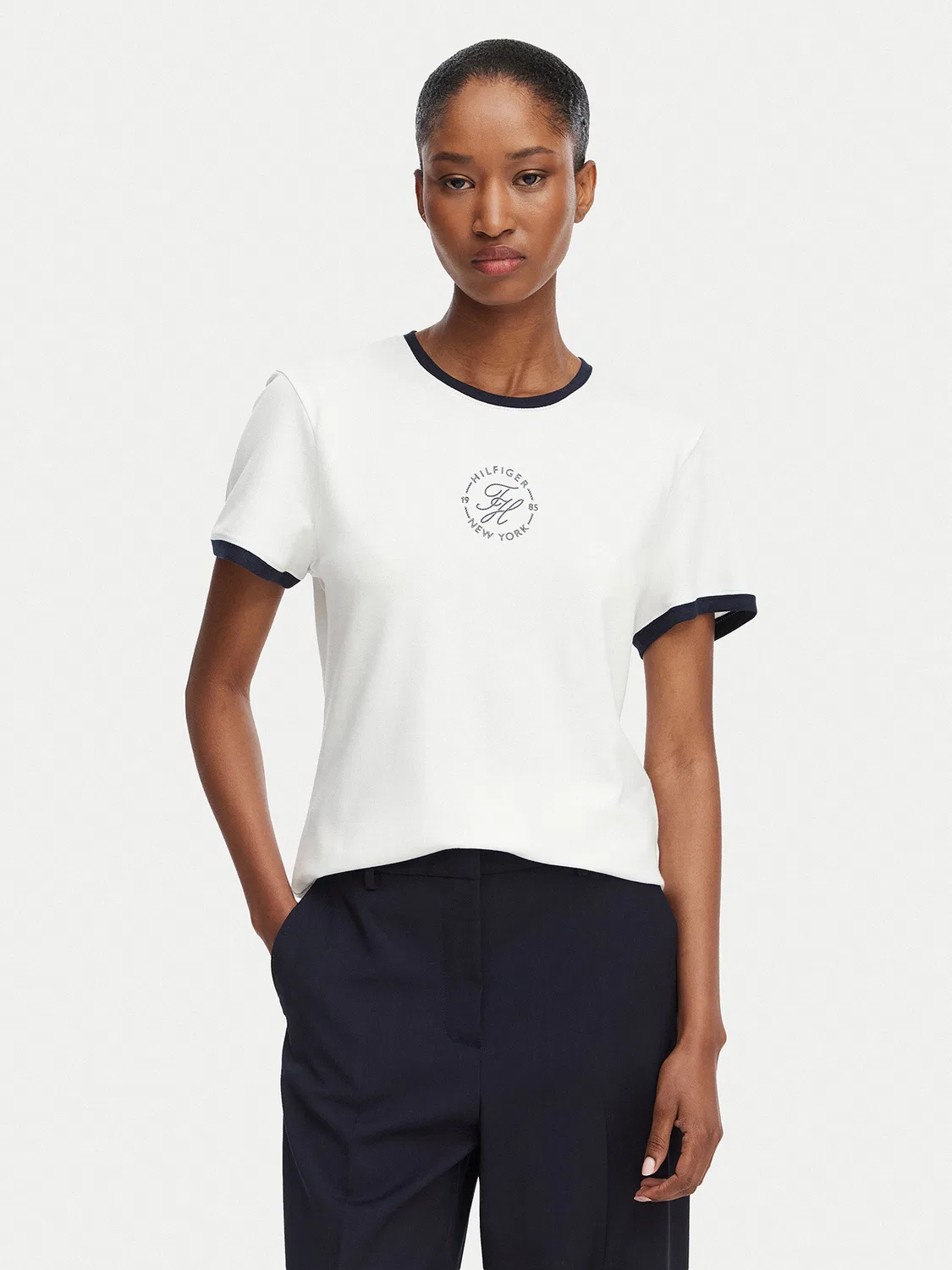 Женская футболка стандартного кроя Th Roundal Tommy Hilfiger, белый