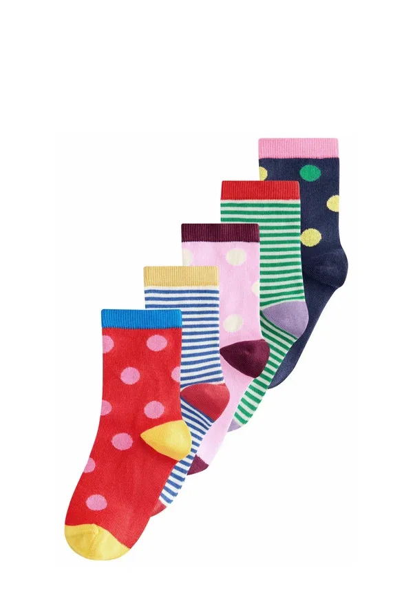 Носки с полосками и пятнами Rich stripe and spot anlke 5 pack Next, Multi Colour, мультиколор