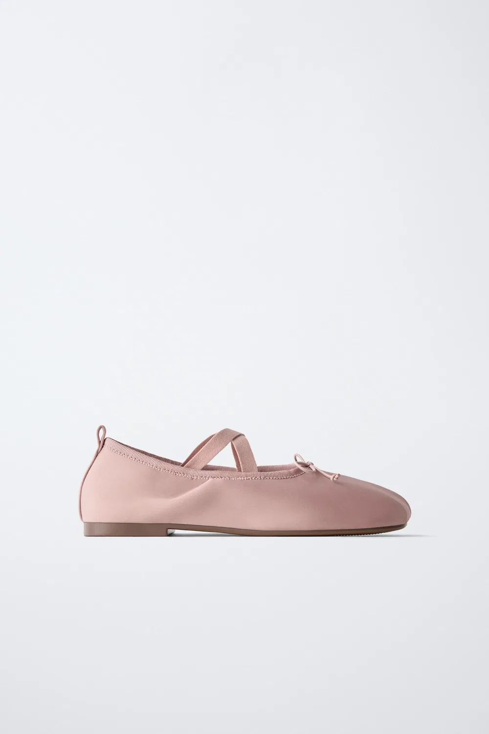 Атласные балетки ZARA, Pink