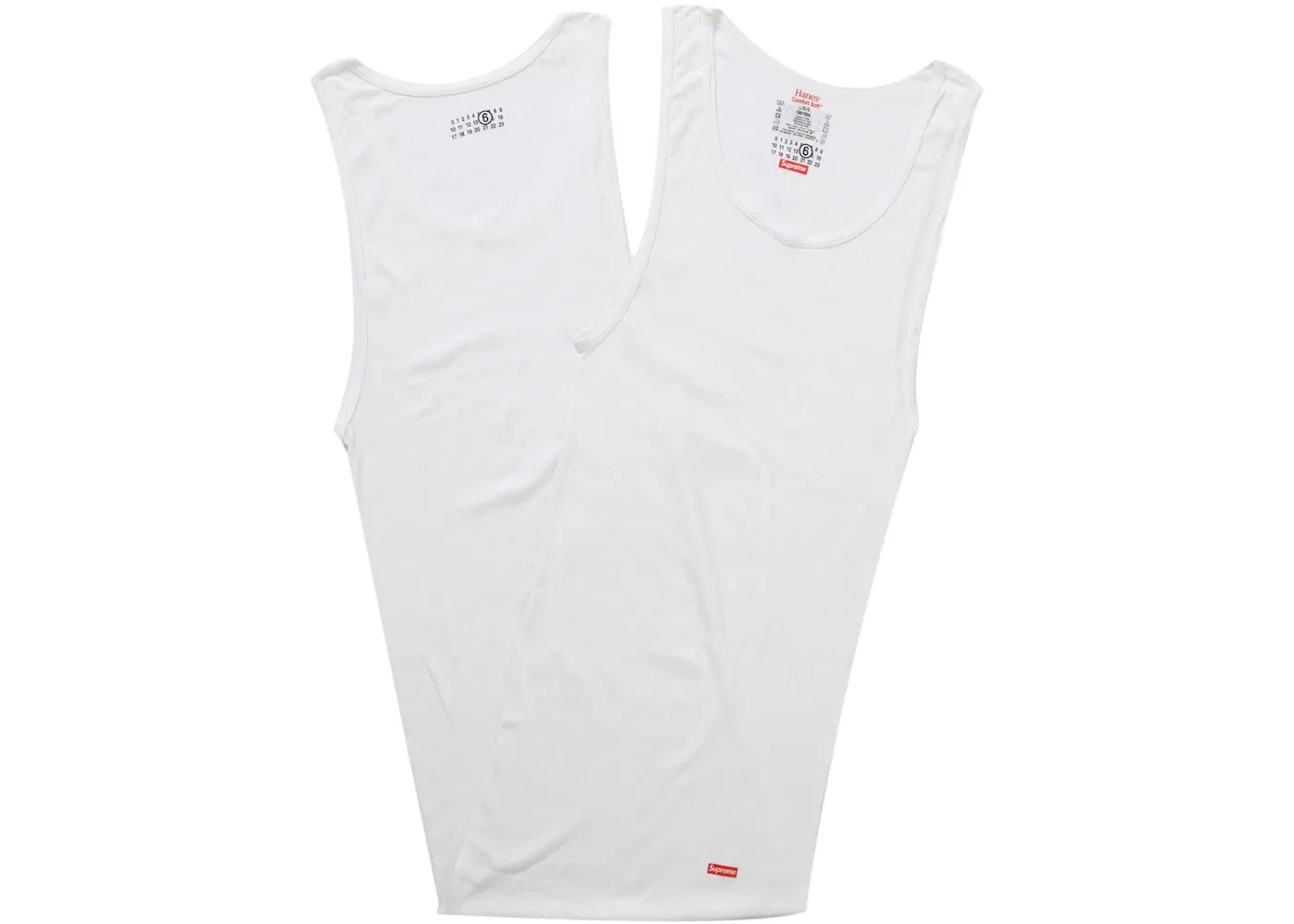 Мужской майка-алкоголика с длинным рукавом Tank Top (2 Pack) Supreme, White — фото 3