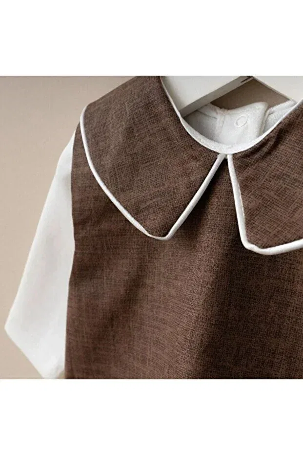 Детский комбинезон для новорожденных хлопковый Minytrendy, Brown — фото 3
