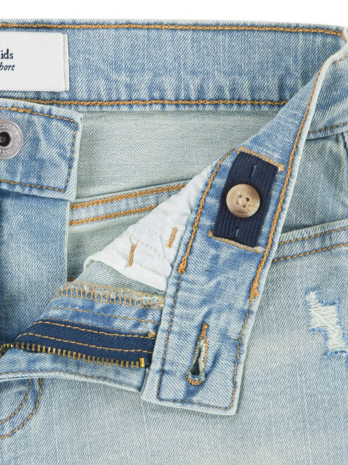 Шорты джинсовые, высокая посадка Abercrombie & Fitch, синий — фото 3