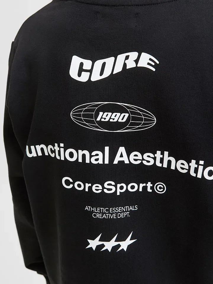 Свитшот с принтом Signal Jack & Jones Junior, черный — фото 4