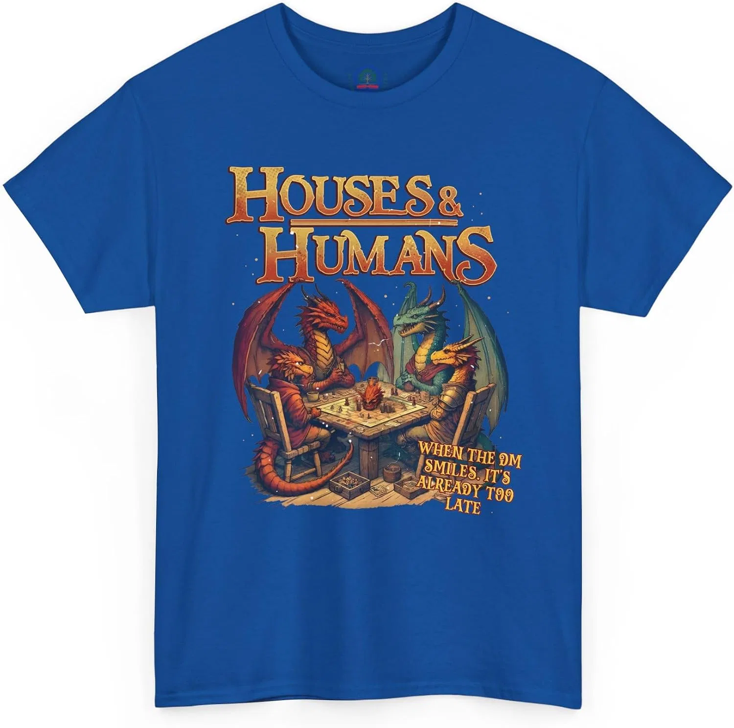 Мужская футболка с принтом Houses and Humans Role-Playing Tee, королевский синий — фото 4