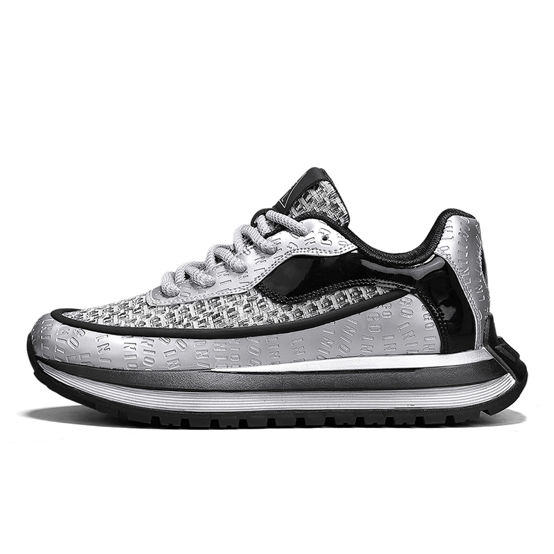 

Нескользящие износостойкие низкие повседневные туфли для мужчин Grumpy ram, Silver Gray