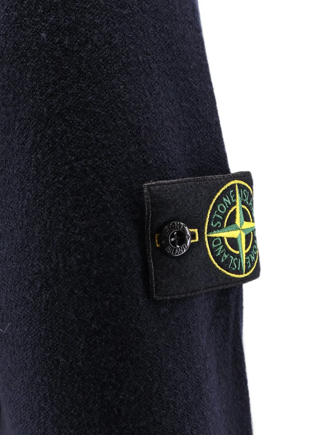 Stone Island Худи на молнии с нашивкой - синий — фото 2