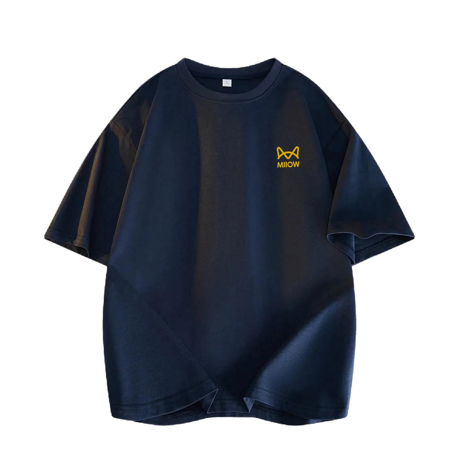 Детская футболка с коротким рукавом Navy Blue (Yellow Print) MIIOW