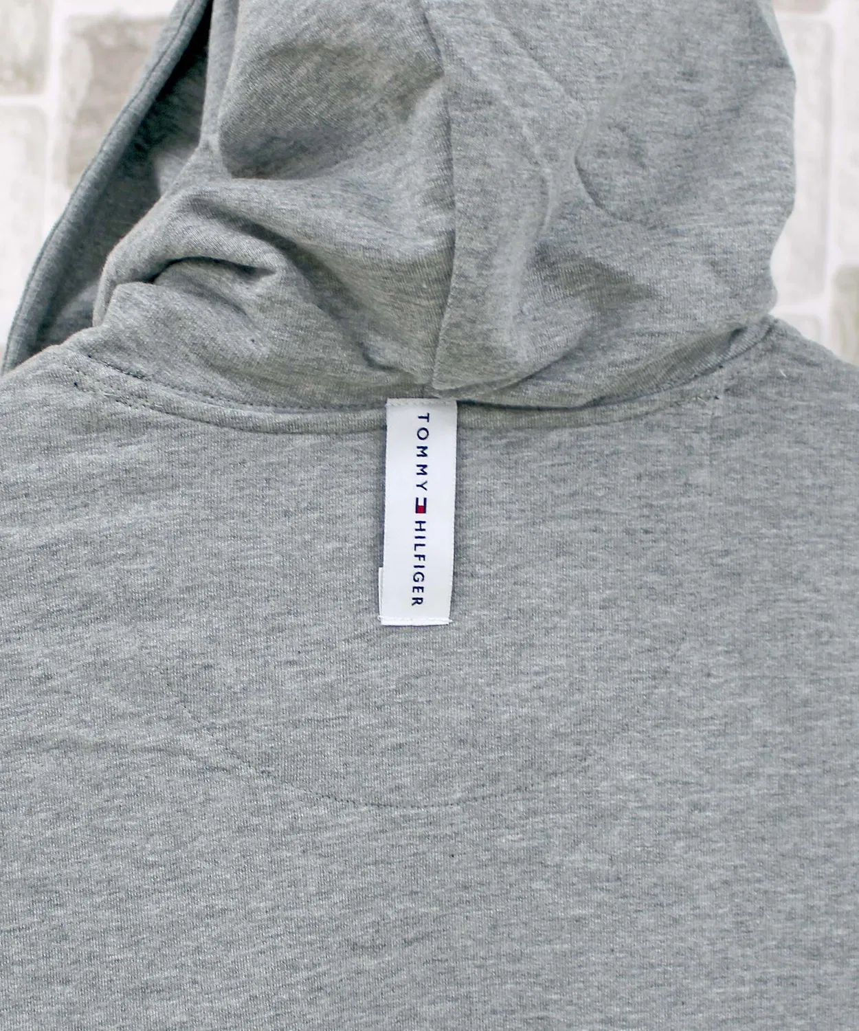 Мужское/Женское худи с принтом TOMMY HILFIGER 09T4034, Серый — фото 3