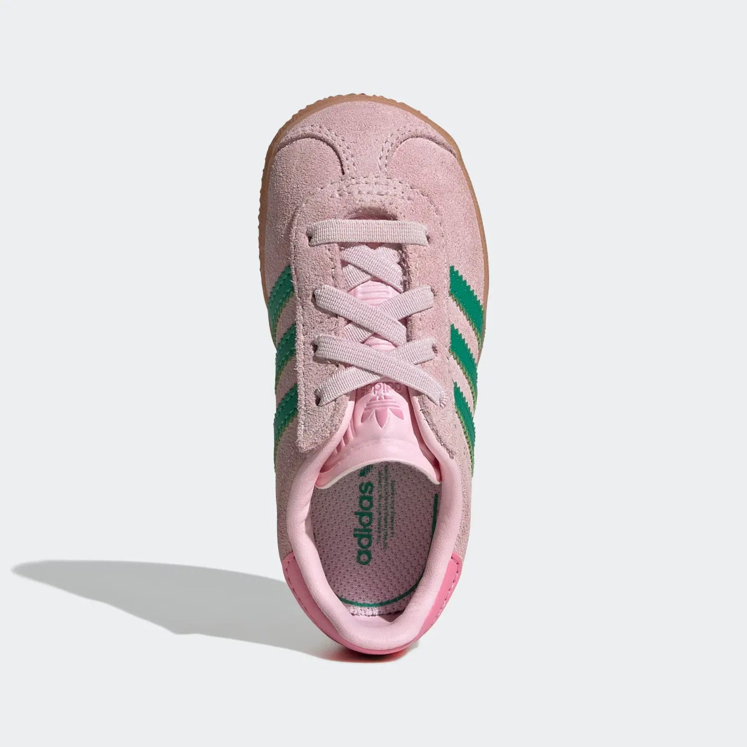 Детские кроссовки с эластичными шнурками Gazelle Adidas Originals, Clear Pink/Court Green/Bliss Pink — фото 4