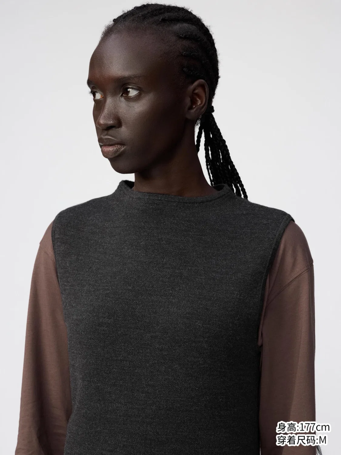 Платье без рукавов из двойного трикотажа Uniqlo, черный — фото 4