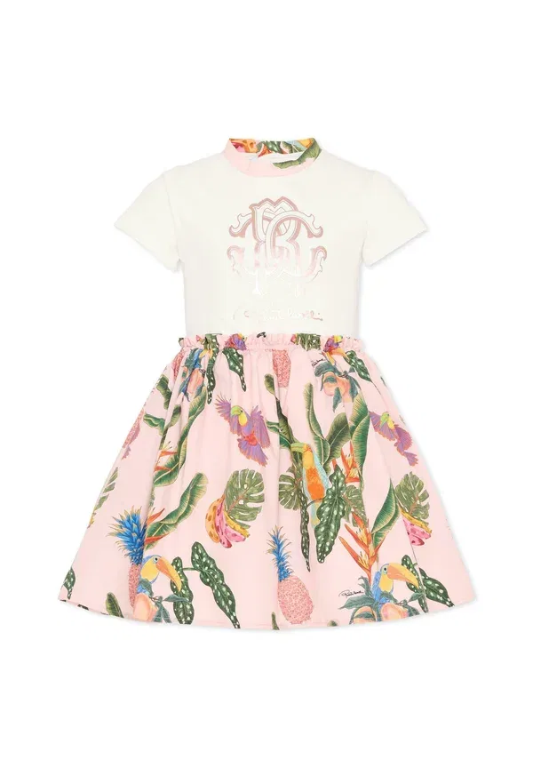 Платье с принтом Vestiti Roberto Cavalli Junior, Multi-coloured, мультиколор
