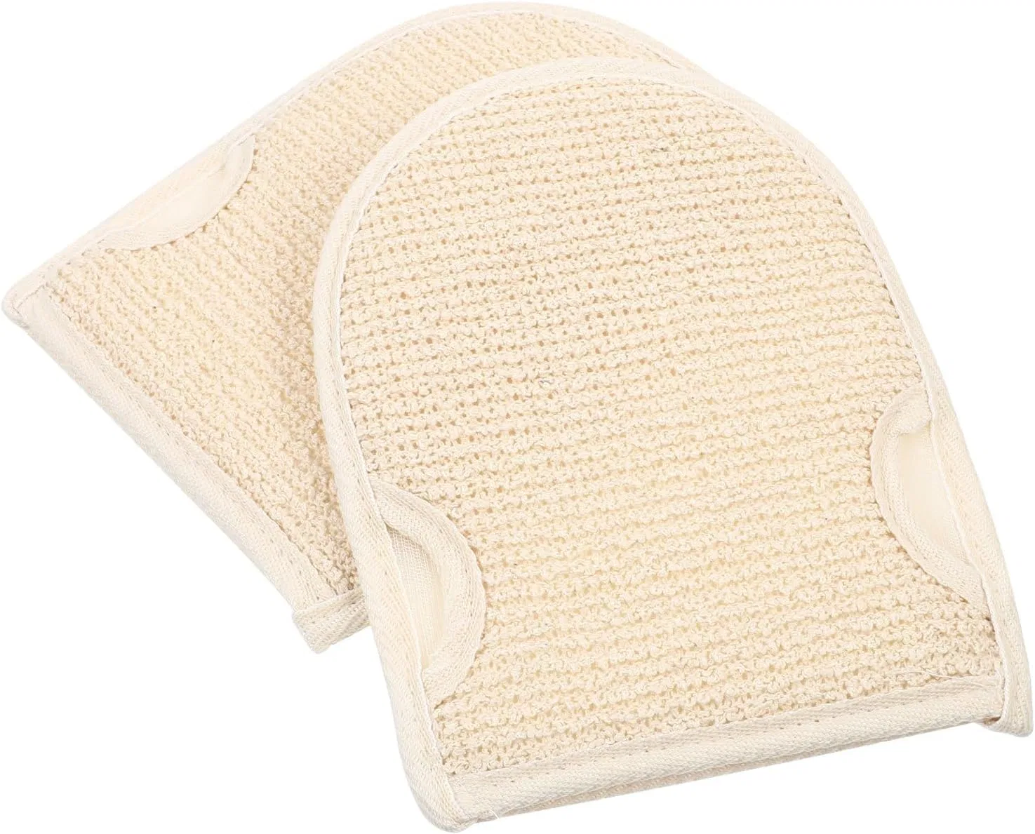 Пилинговые перчатки двусторонние из хлопка и льна, 2 шт, Beige Artibetter