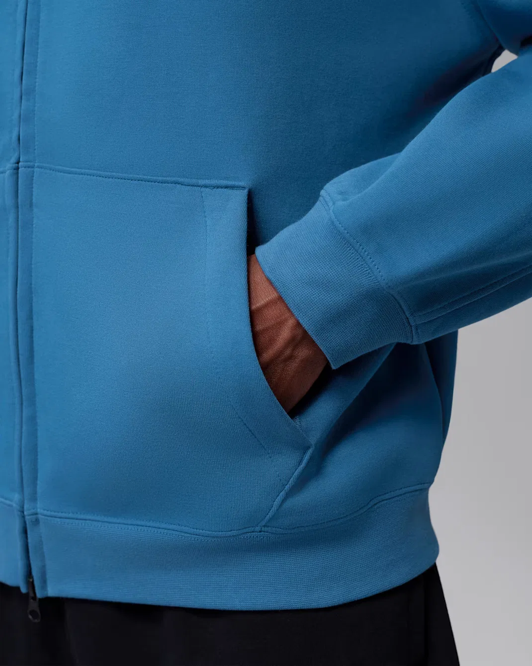 Мужская толстовка на молнии Dri-FIT Jordan Sport Hoop Fleece, True Blue — фото 4