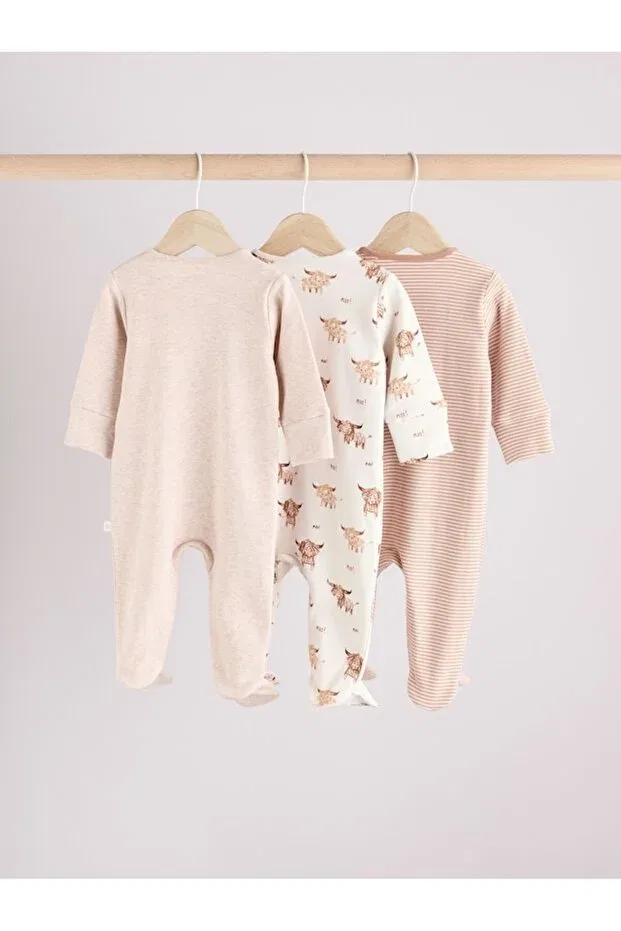Детский комплект боди с длинным рукавом 3-предметный Next Baby, Multicolor — фото 2