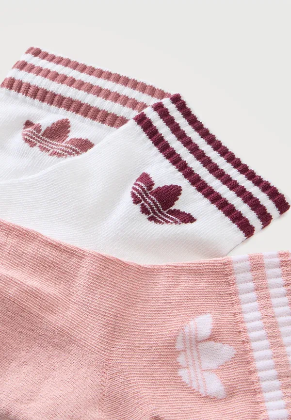 3S до щиколотки, комплект из 3 пар, унисекс - носки Adidas Originals, белый/сиреневый — фото 2
