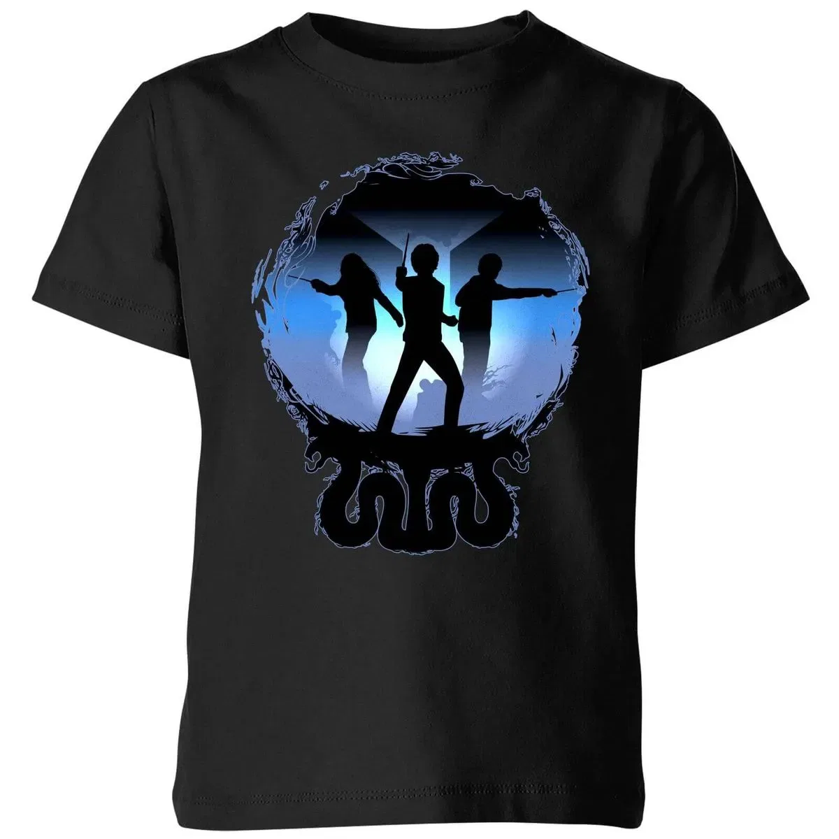 Детская футболка с принтом Silhouette Attack Harry Potter, Black