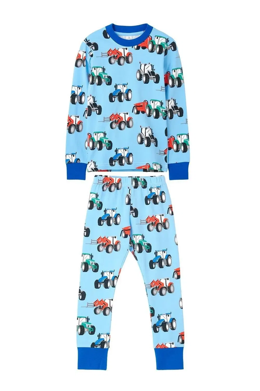 Детские пижамы с принтом Tractor из хлопка, Lighthouse Clothing, Blue