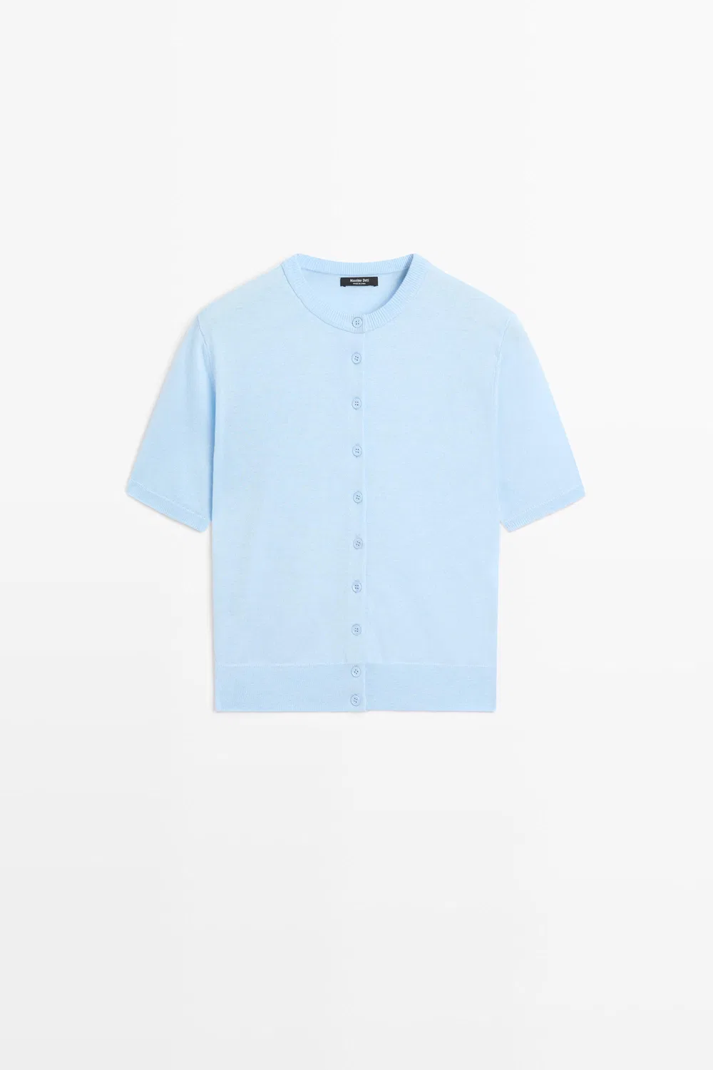 Кардиган Massimo Dutti Short Sleeve, небесно-голубой — фото 2