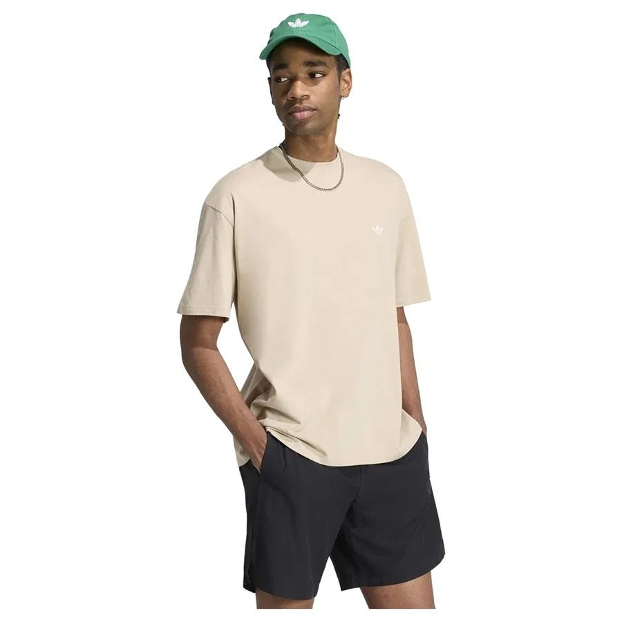Футболка свободного кроя с круглым вырезом adidas Ess Loose Tee KS7393, Бежевый — фото 2