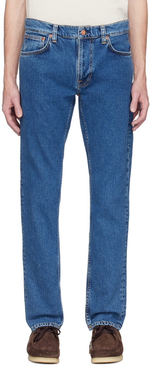 

Синие джинсы скинни Dean Nudie Jeans