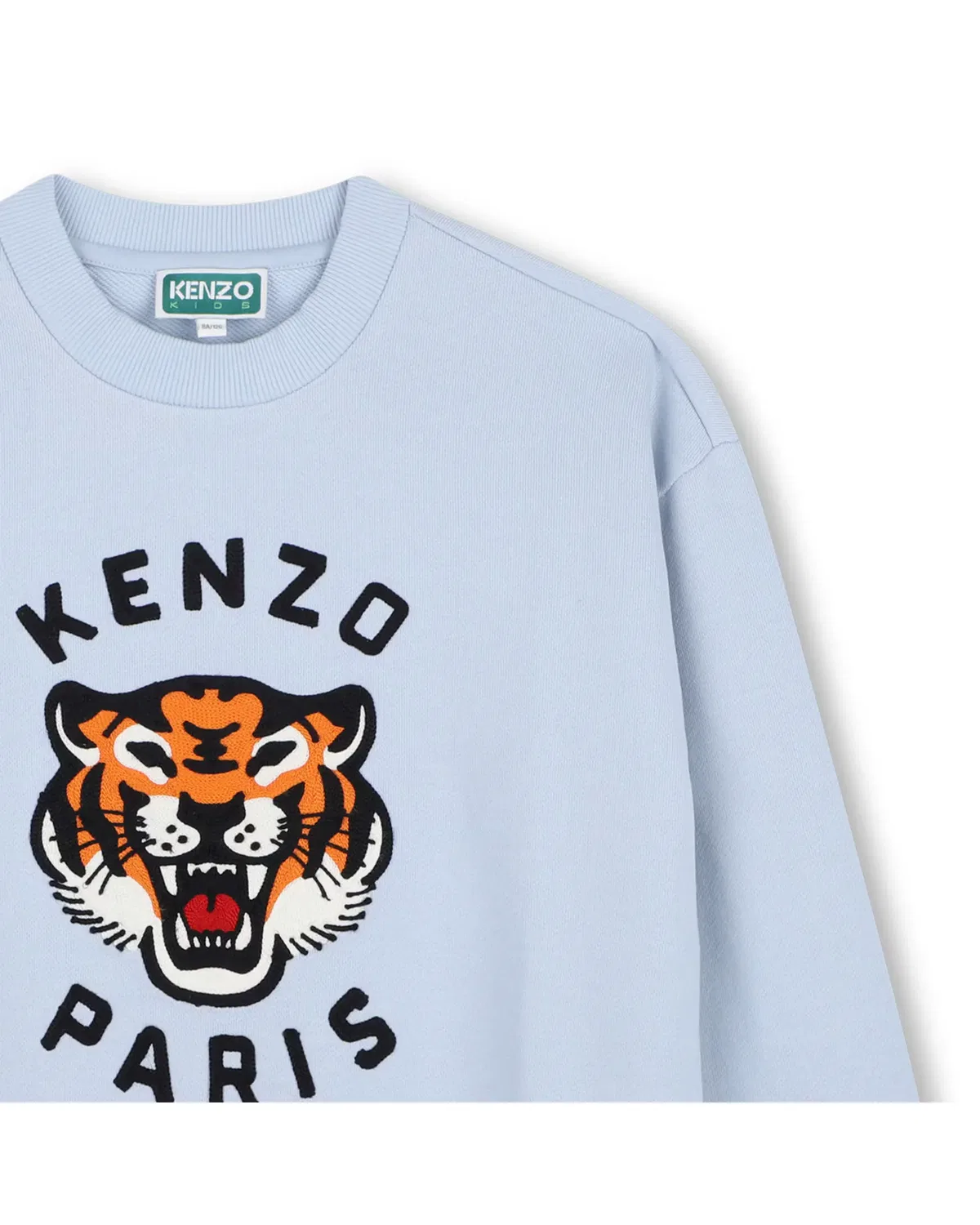 Детская худи для мальчиков с принтом Kenzo Kids, Azul Claro — фото 2