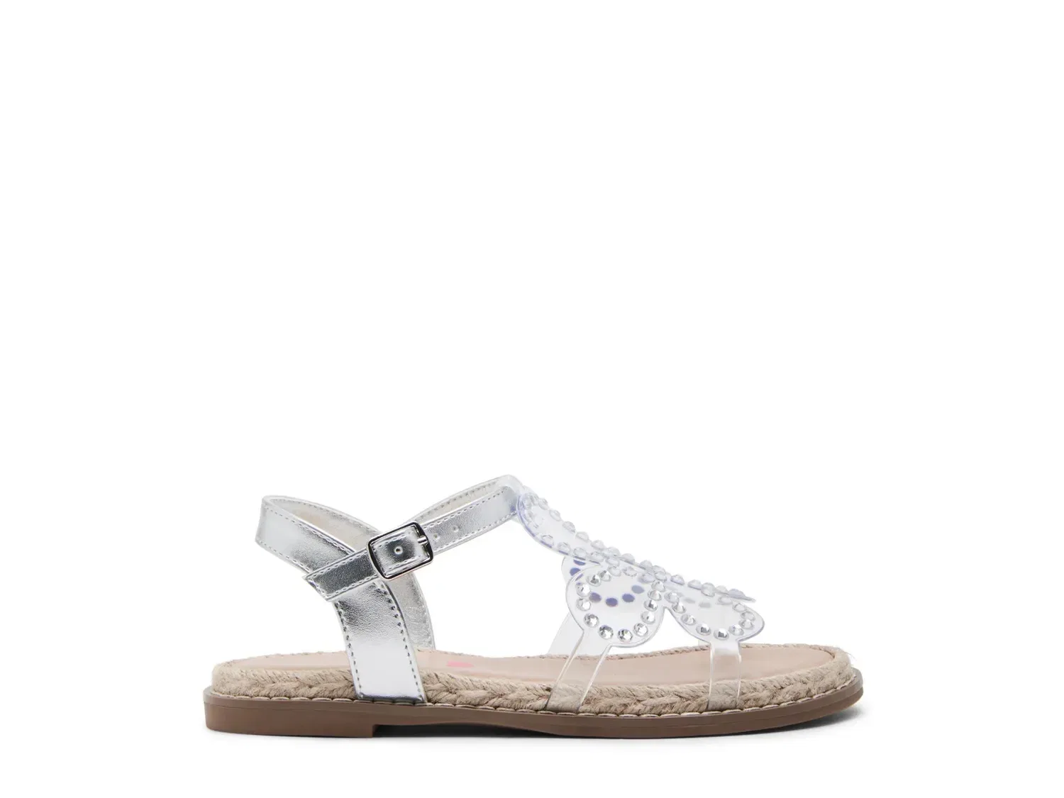 Сандалии с цветком и стразами Flute, Steve Madden, прозрачный/светло-коричневый — фото 2