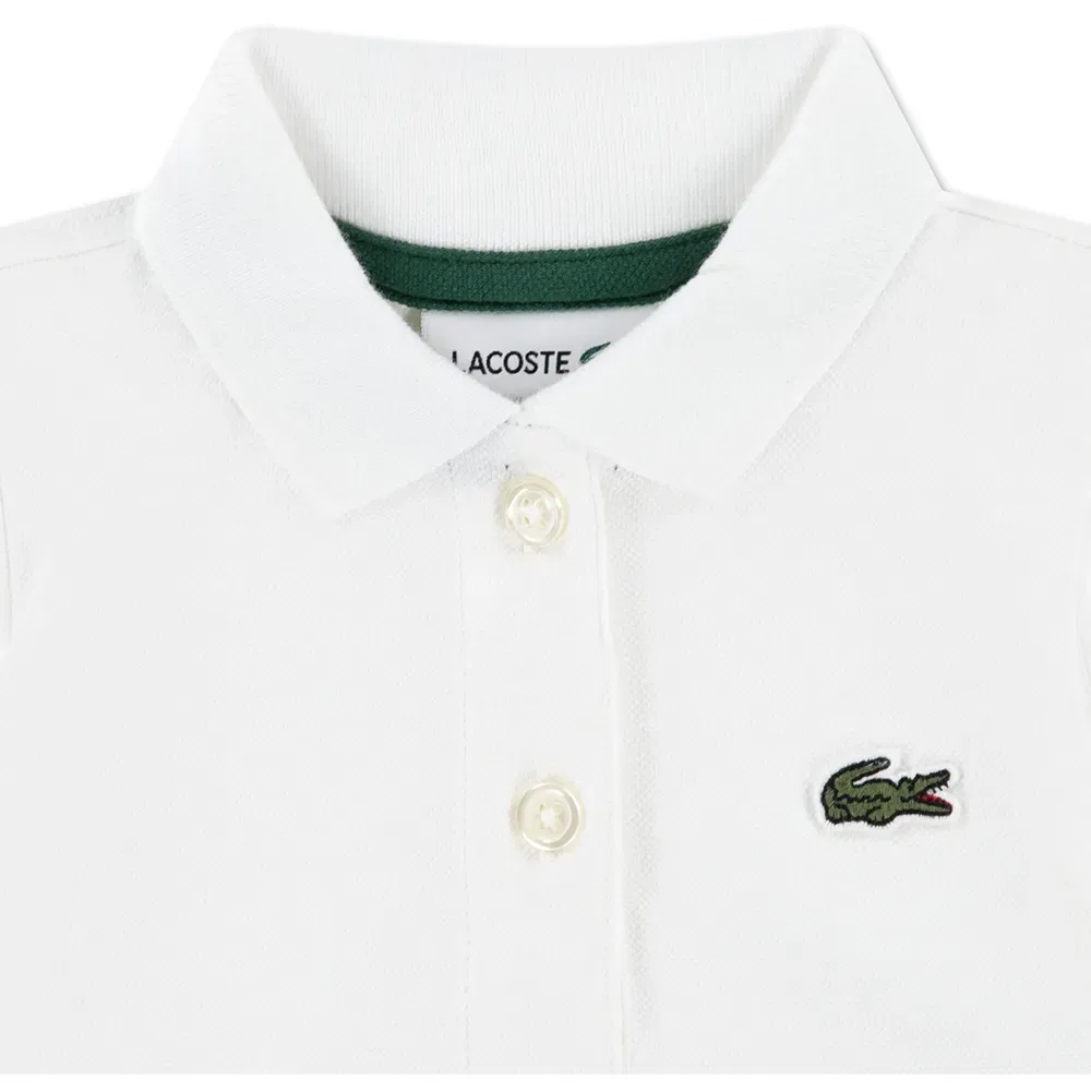 Платье с коротким рукавом Lacoste, белый — фото 3