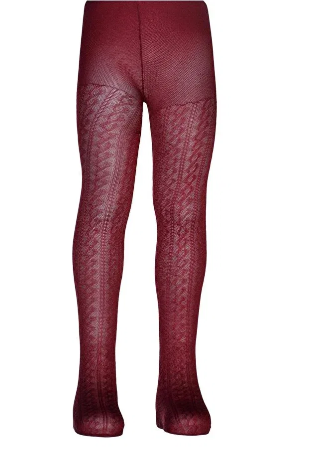 Детские колготки для девочек с рисунком Ayça patterned micro baby pantyhose Dore Çorap, Bordo
