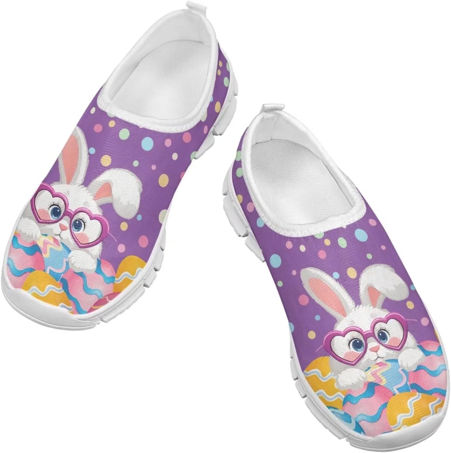 Детские кроссовки для девочек с сетчатым верхом TODIYADDU, Eyeglasses Bunny — фото 3