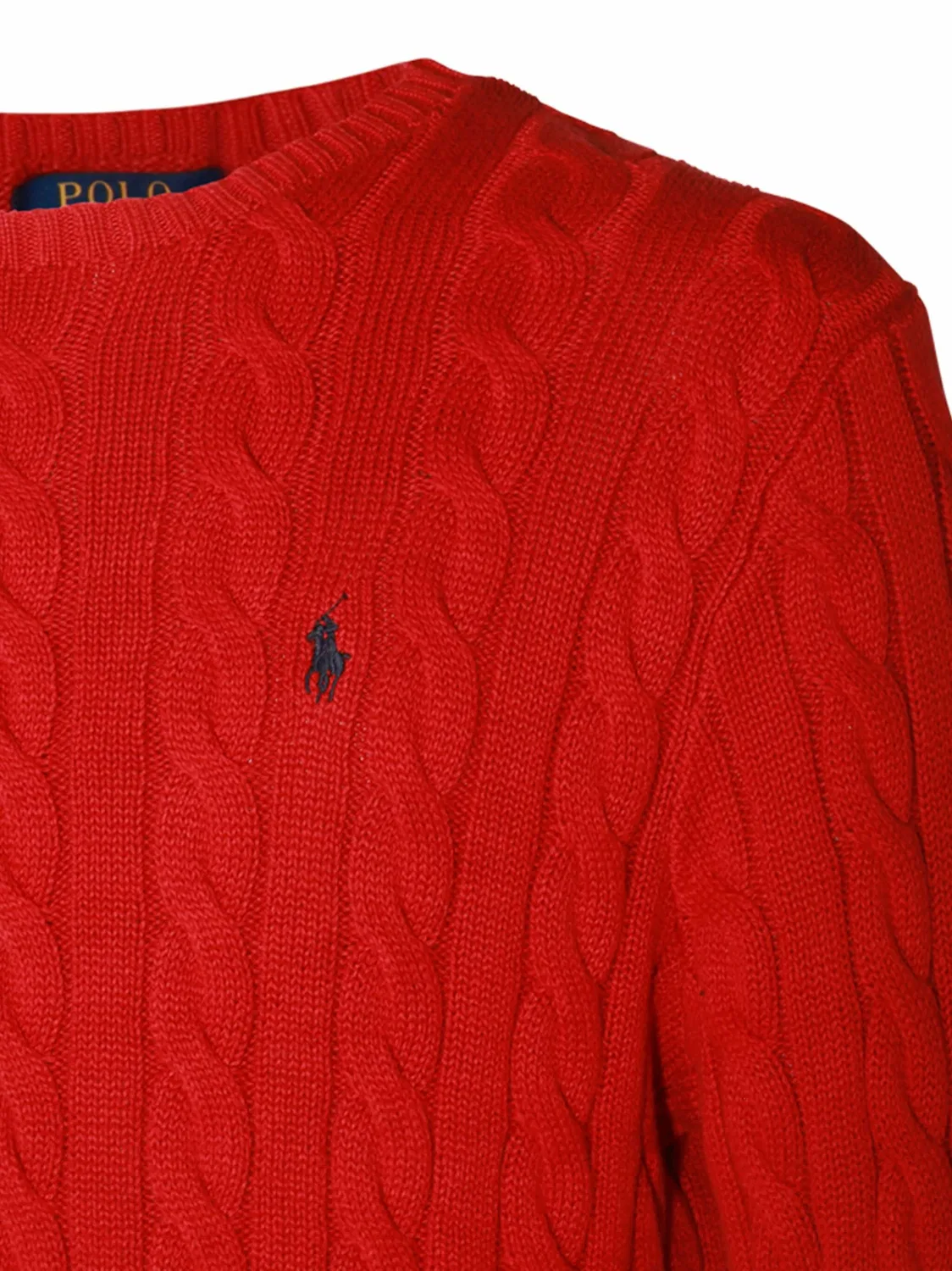 Свитер с вышивкой логотипа Polo Ralph Lauren, красный — фото 2