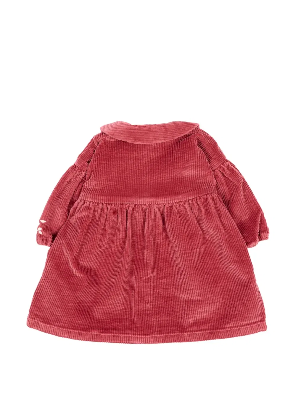 Вышитое вельветовое платье Petit Bateau, красный — фото 2