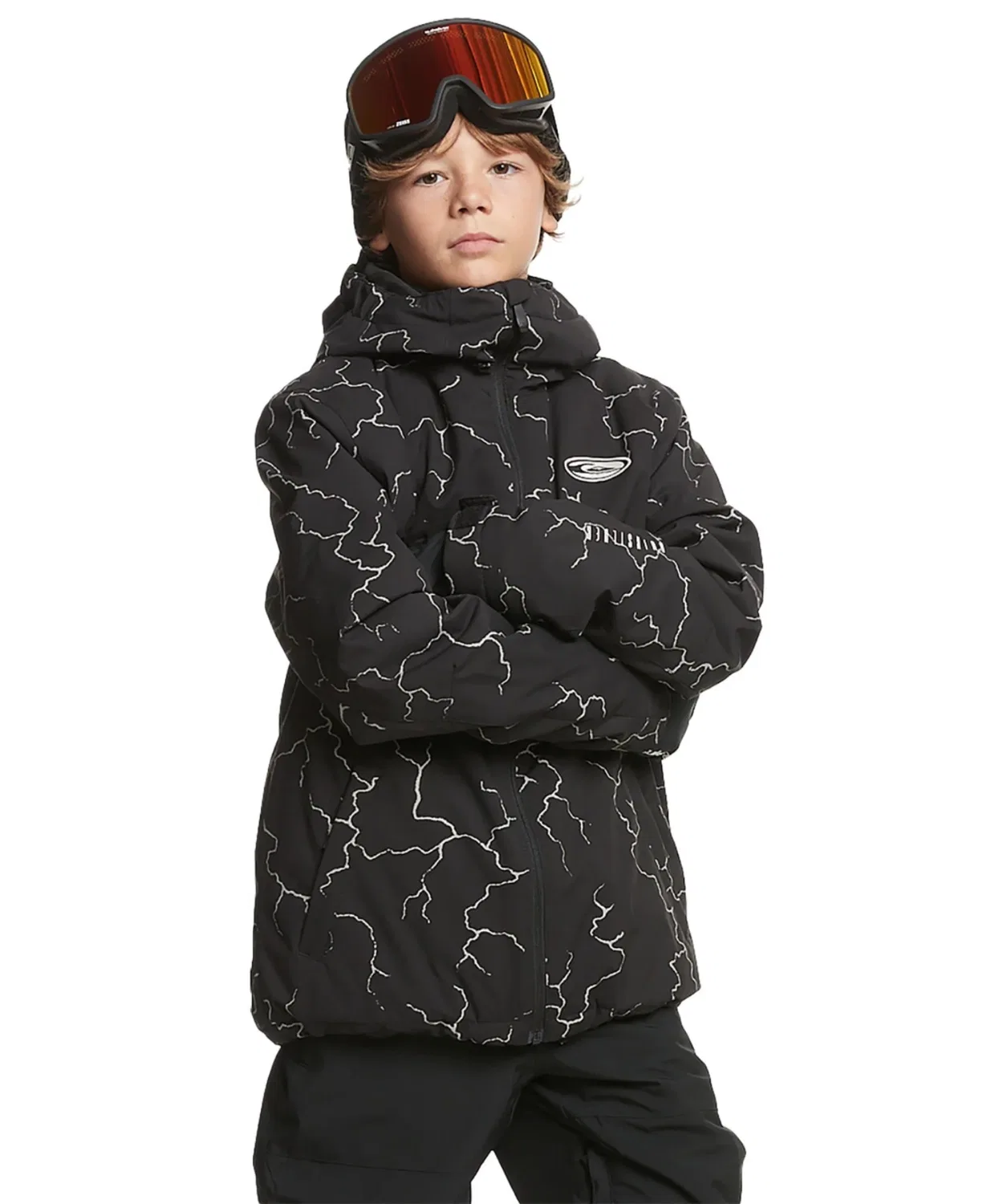Детская куртка с принтом High In The Hood Quiksilver, Черный