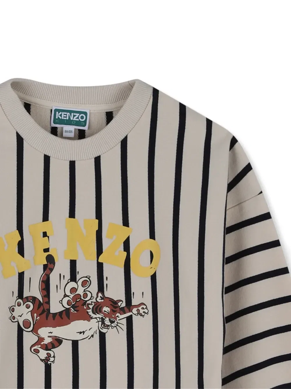 Платье в полоску Kenzo Kids, бежевый — фото 3