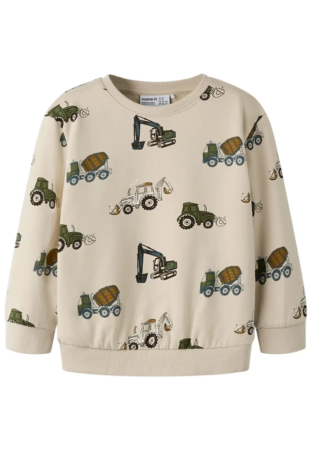 Nmmpbasil ls nreg swe bru - толстовка Name It, Peyotewhite
