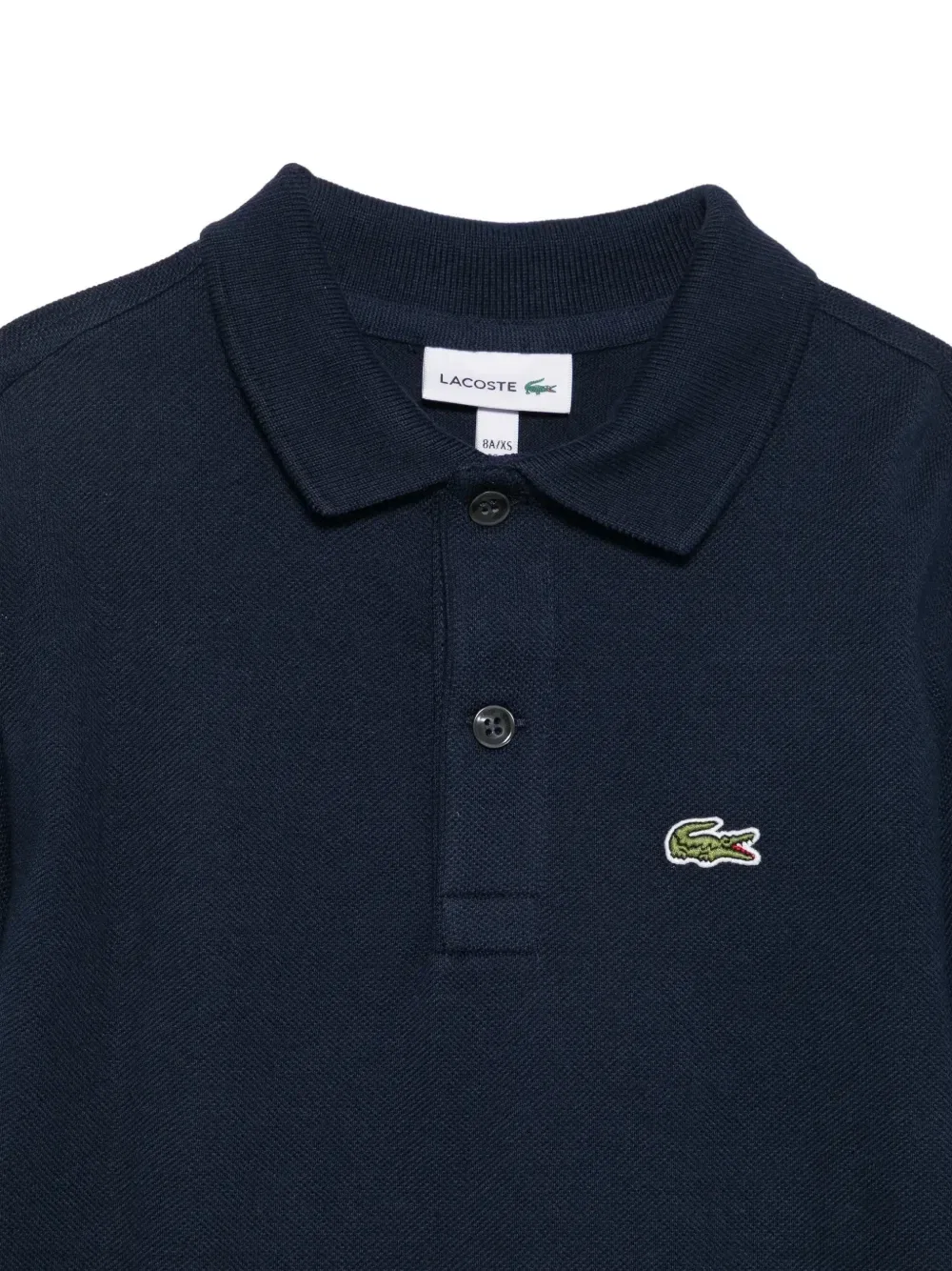 Рубашка поло с длинными рукавами и нашивкой-логотипом Lacoste Kids, синий — фото 3