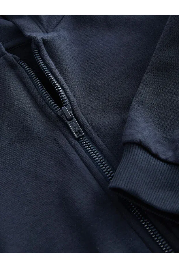 Детские свитшот с капюшоном на молнии для девочек Next Baby, Navy Blue — фото 4
