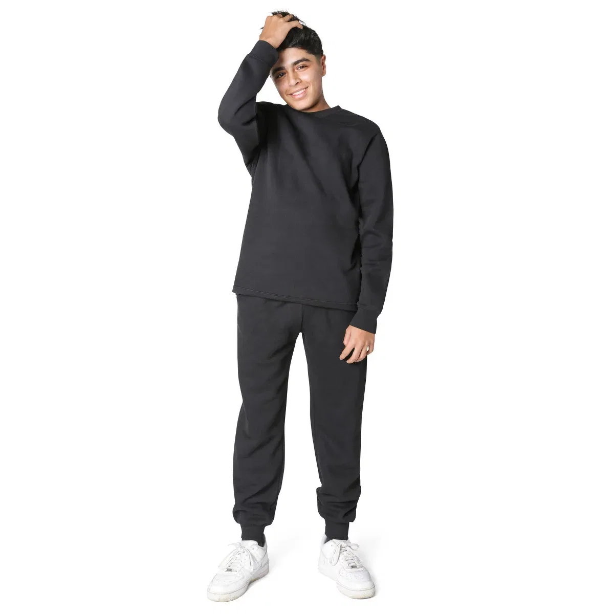 Детское худи из флиса с принтом для мальчиков Everyday Kids, Black — фото 4