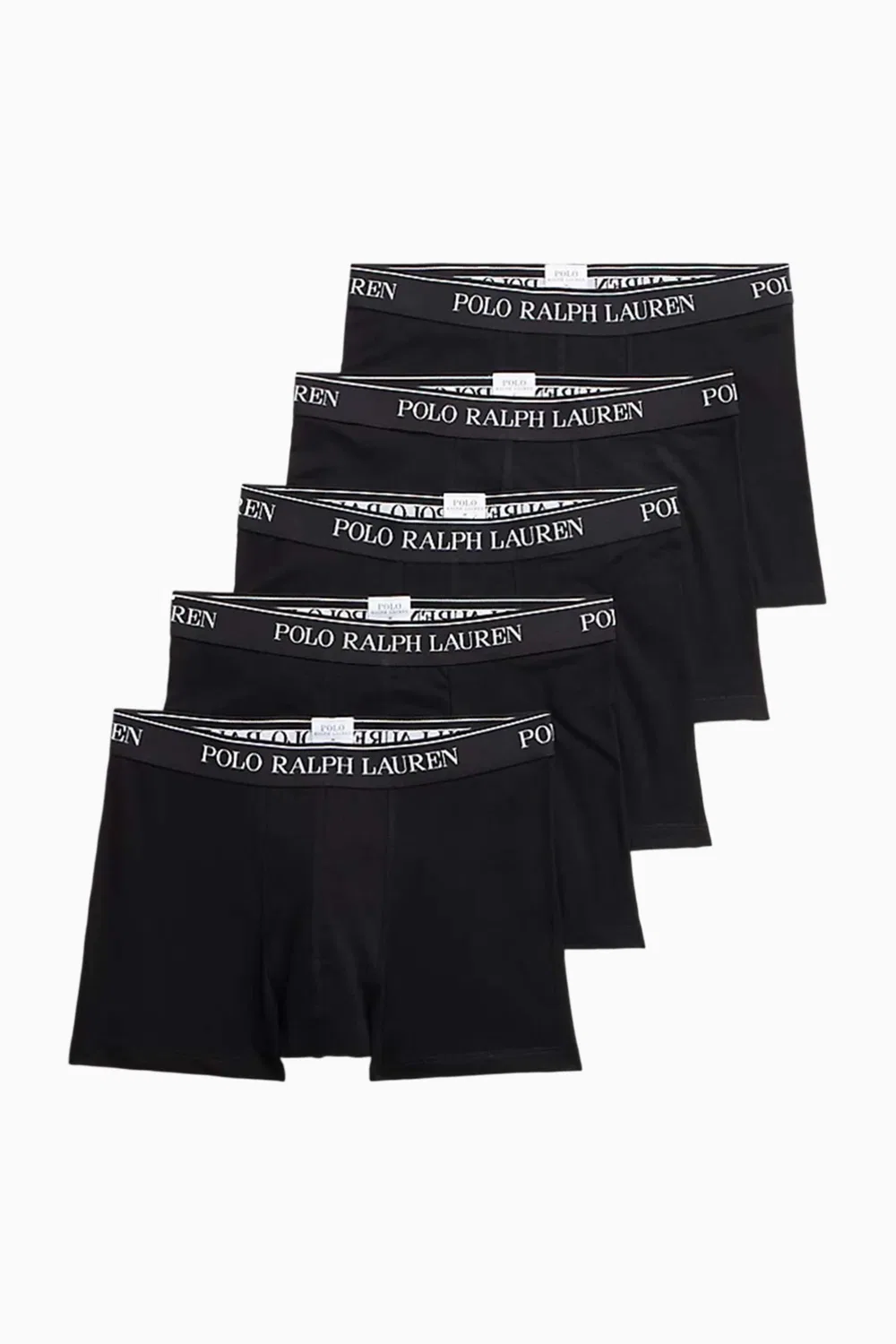 Трусы-боксеры из хлопка комплект из 5 штук Classic Logo Polo Ralph Lauren, черный