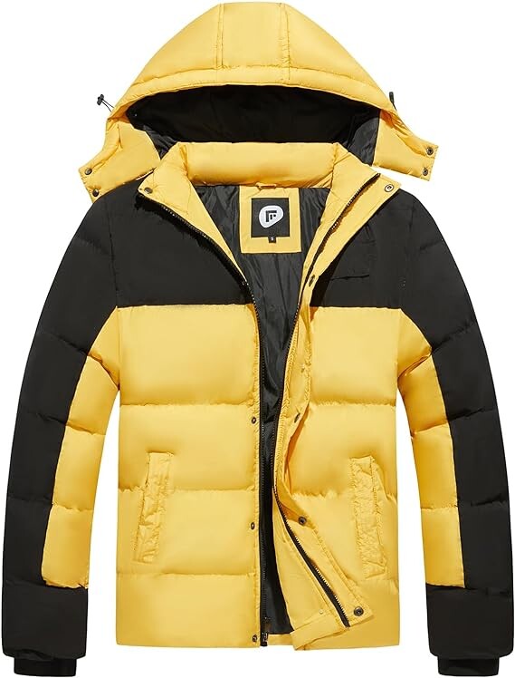 

Утепленная куртка FARVALUE Mens Winter Padded Outwear with Hood, черный/желтый