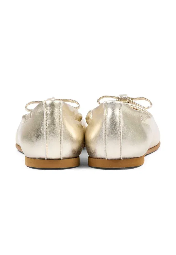 Туфли из искусственной кожи Ballet pumps Tommy Hilfiger, Gold, золотистый — фото 4