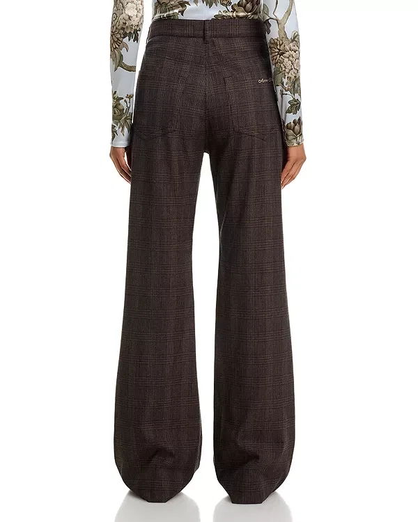 Женские брюки в клетку Acne Studios, Brown/Black — фото 3