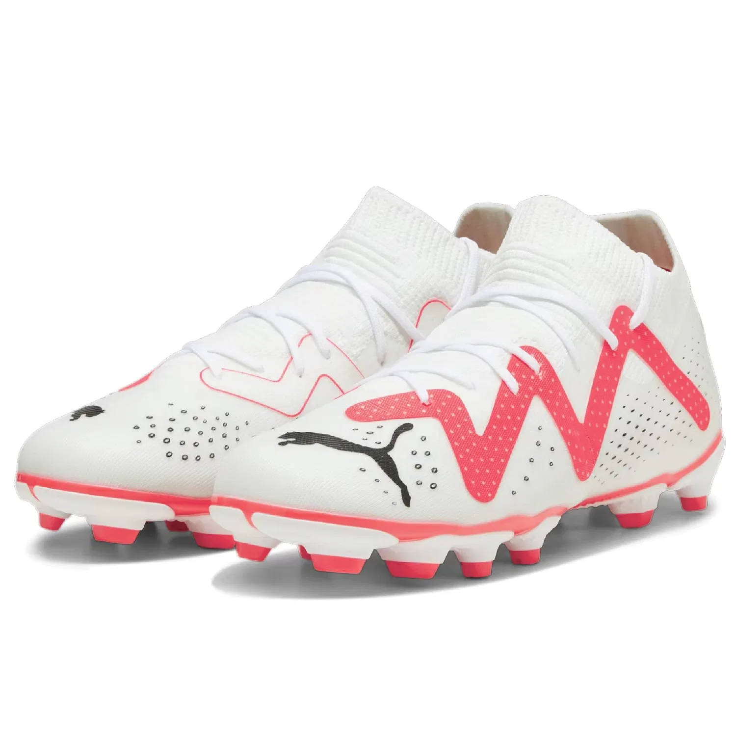 Детские футбольные бутсы FUZIONFIT360 Futura Fg/Ag Jr Match PUMA PUMA White PUMA Black Fire Orchid — фото 2