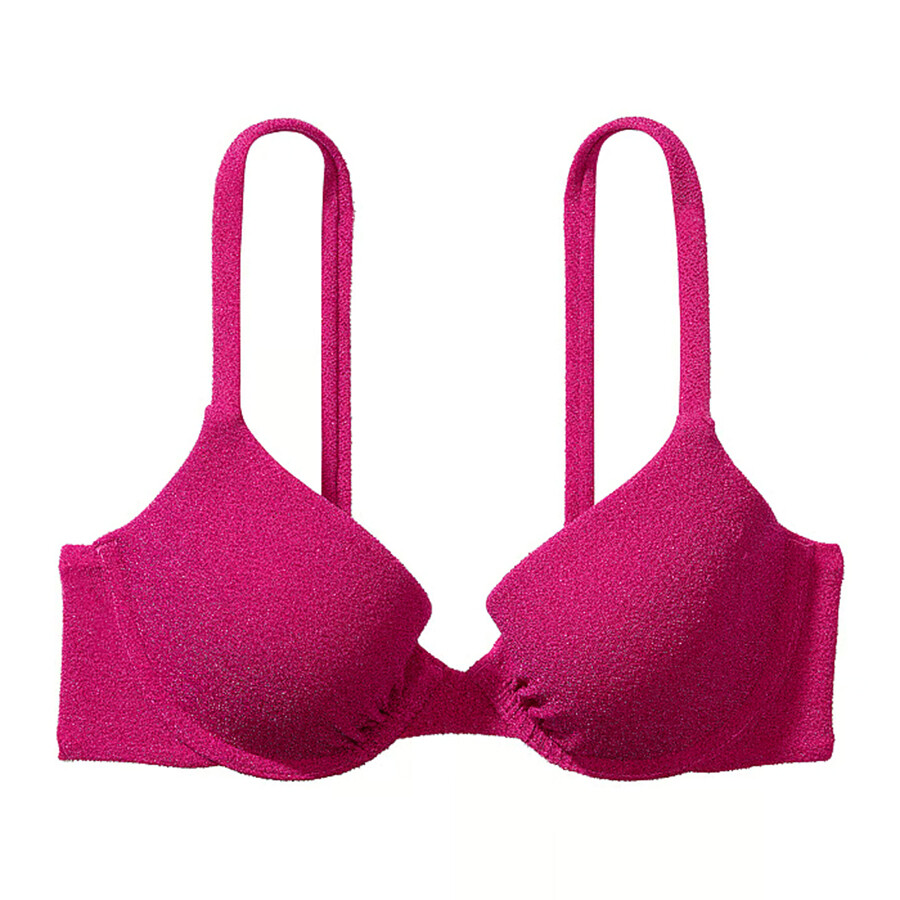 

Топ бикини Victoria's Secret Swim Shimmer Icon Push-Up, розовый