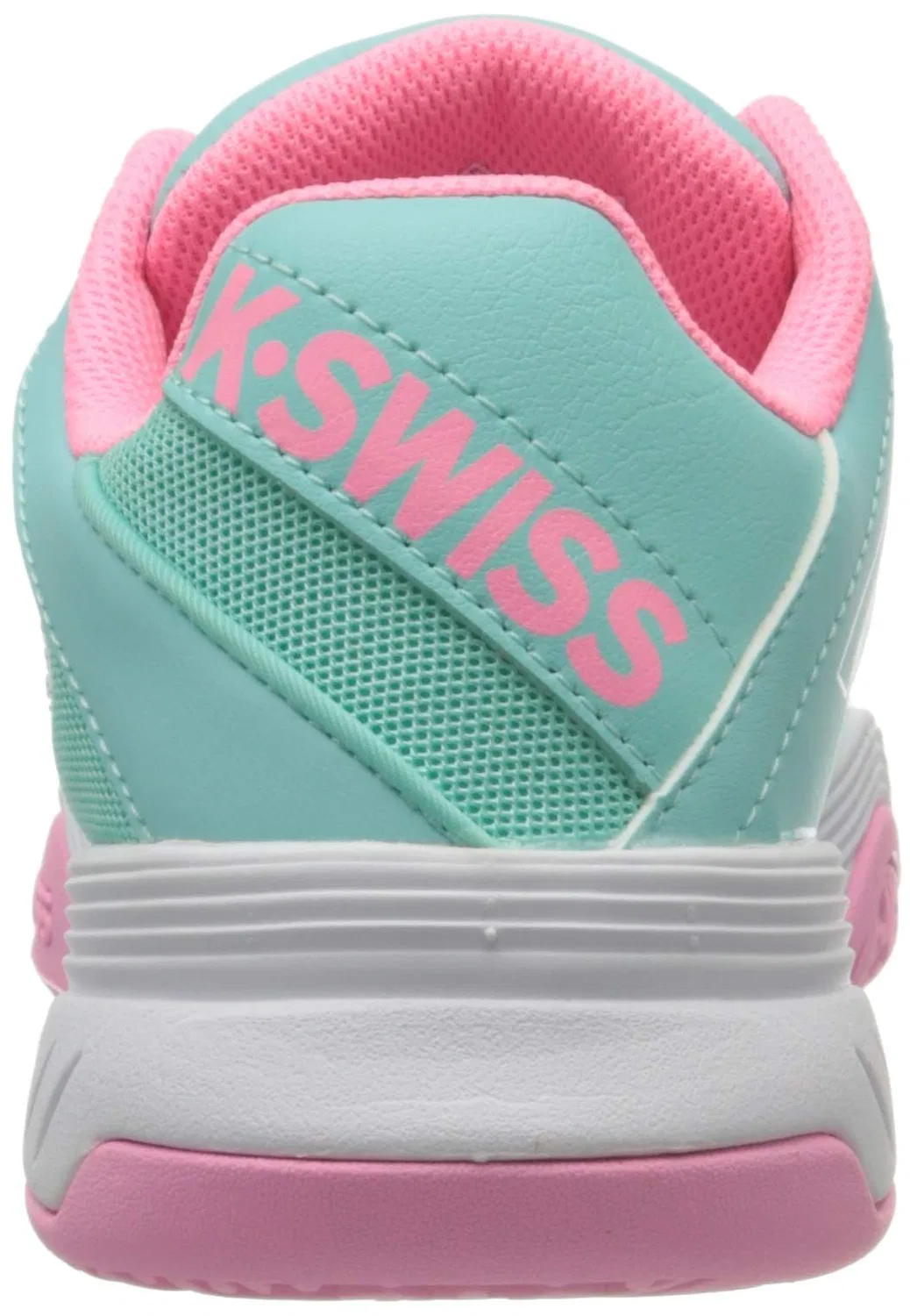 Детские теннисные туфли для девочек Court Express Omni K-Swiss, Blue Aruba Blue Soft Neon Pink White 437 — фото 3