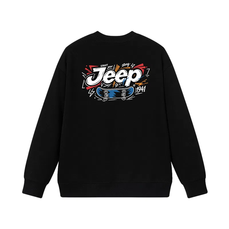 Детский свитшот с круглым вырезом, умеренной растяжимости, Jeep, Heather Grey — фото 4