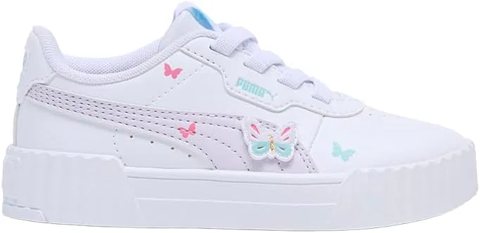 Детские кроссовки для девочек Carina 3.0 Butterfly PUMA, White