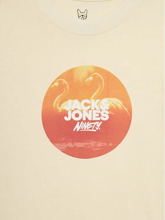 Футболка regular fit Varenna Jack & Jones Junior, кремовый — фото 3