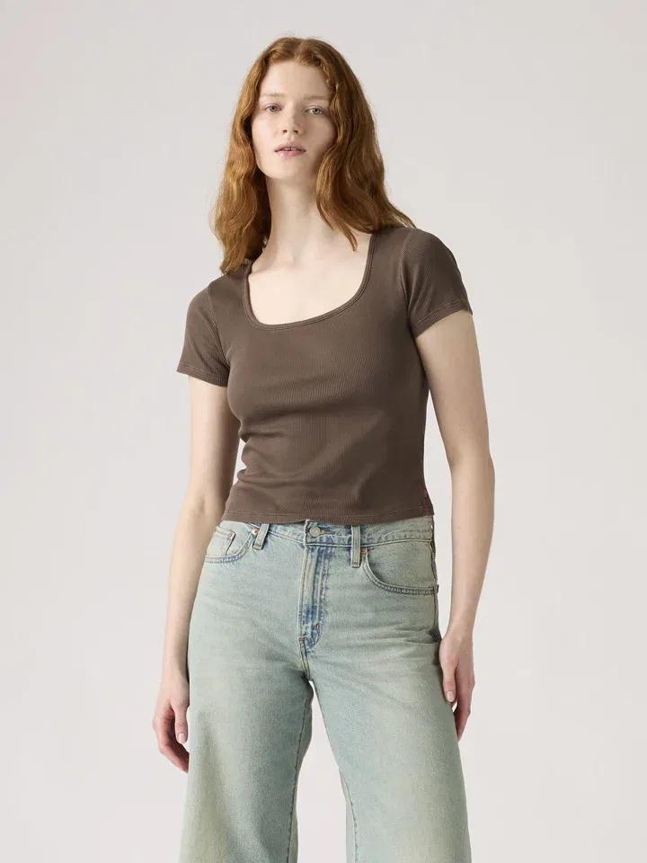 Женская футболка с круглым вырезом Levi's, Brown