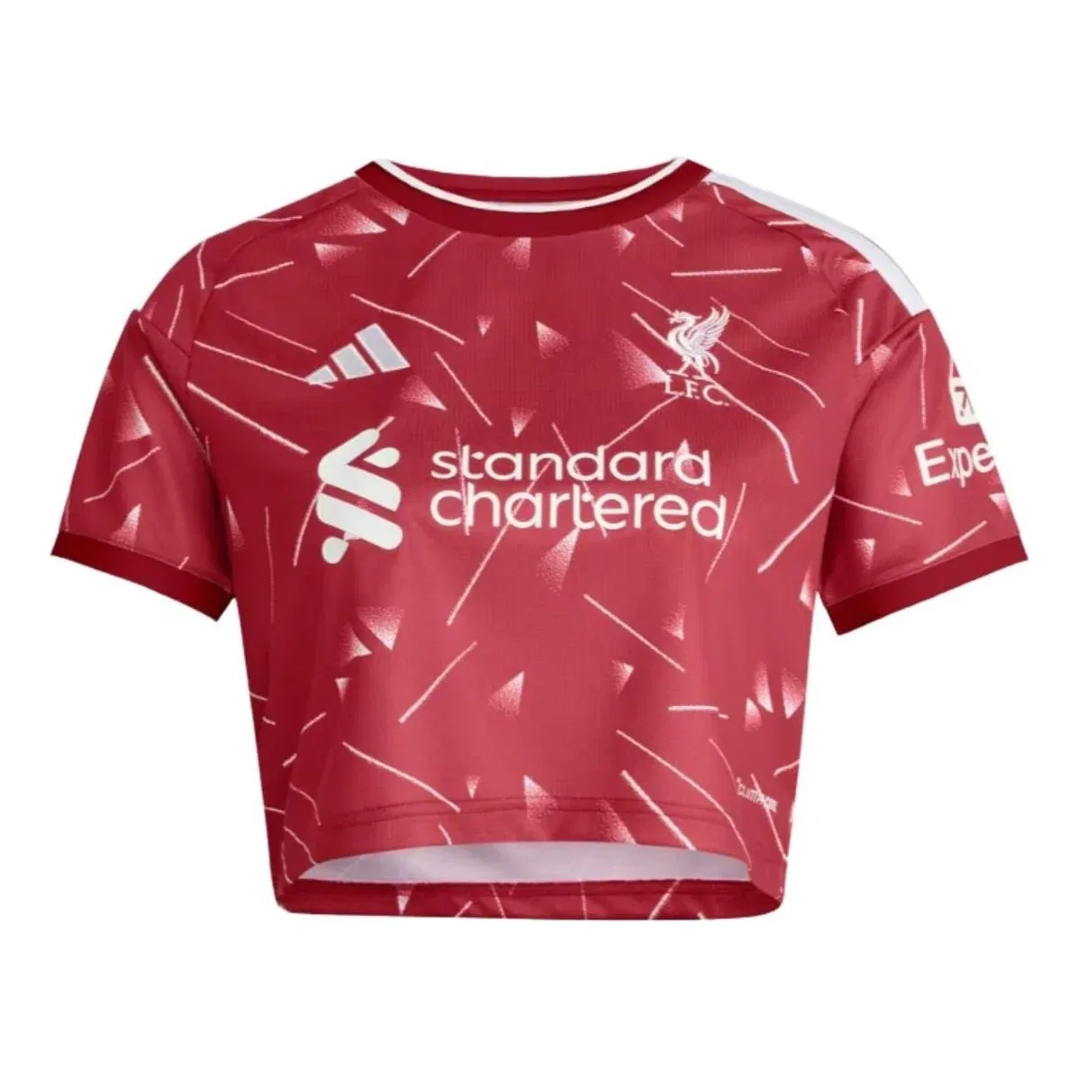 Женская футболка Adidas Liverpool FC 26/27 Home Crop Asia Sizing Active Maroon, красный