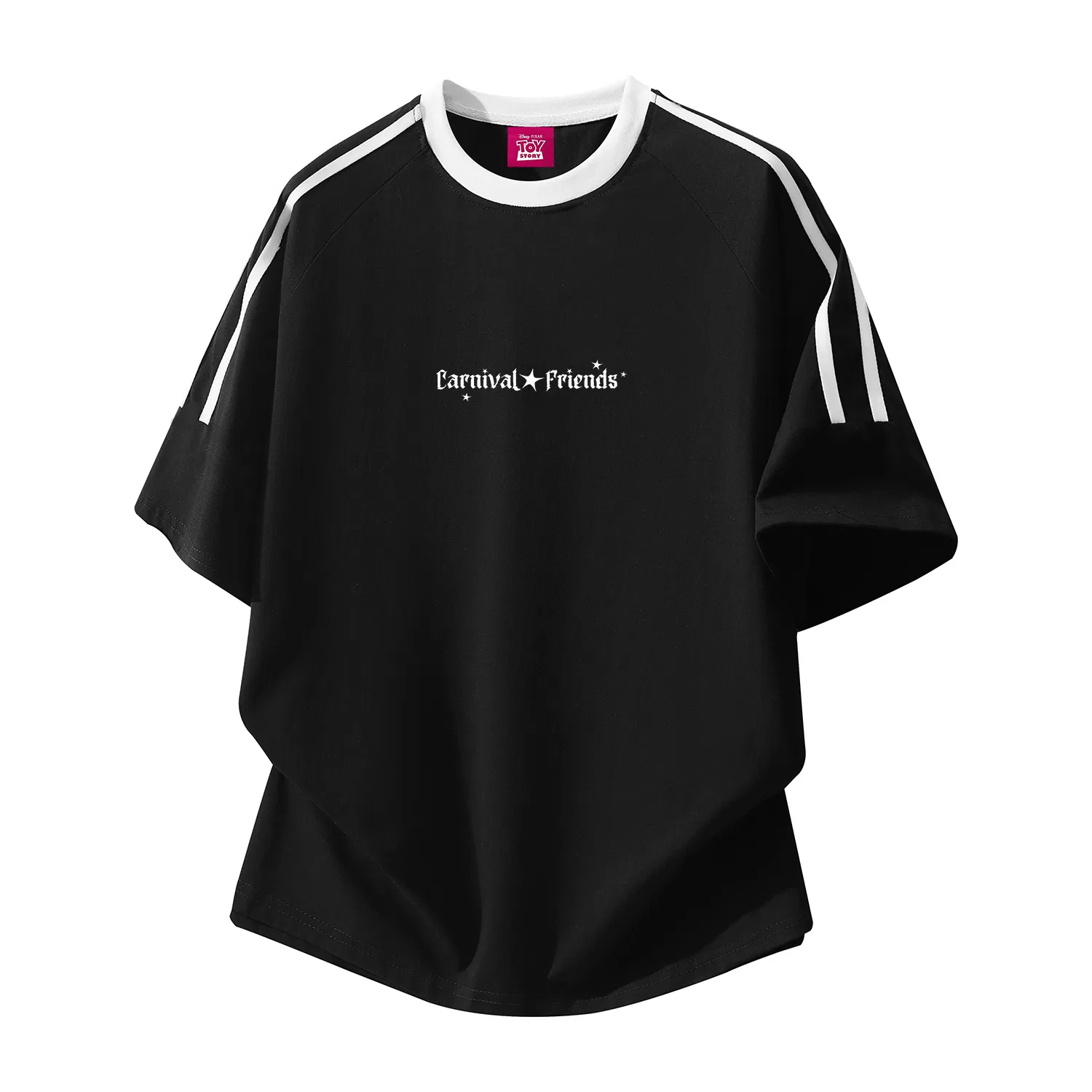 Детская футболка хлопковая Disney Unisex Crew Neck Thin Straight Fit, Pink — фото 3